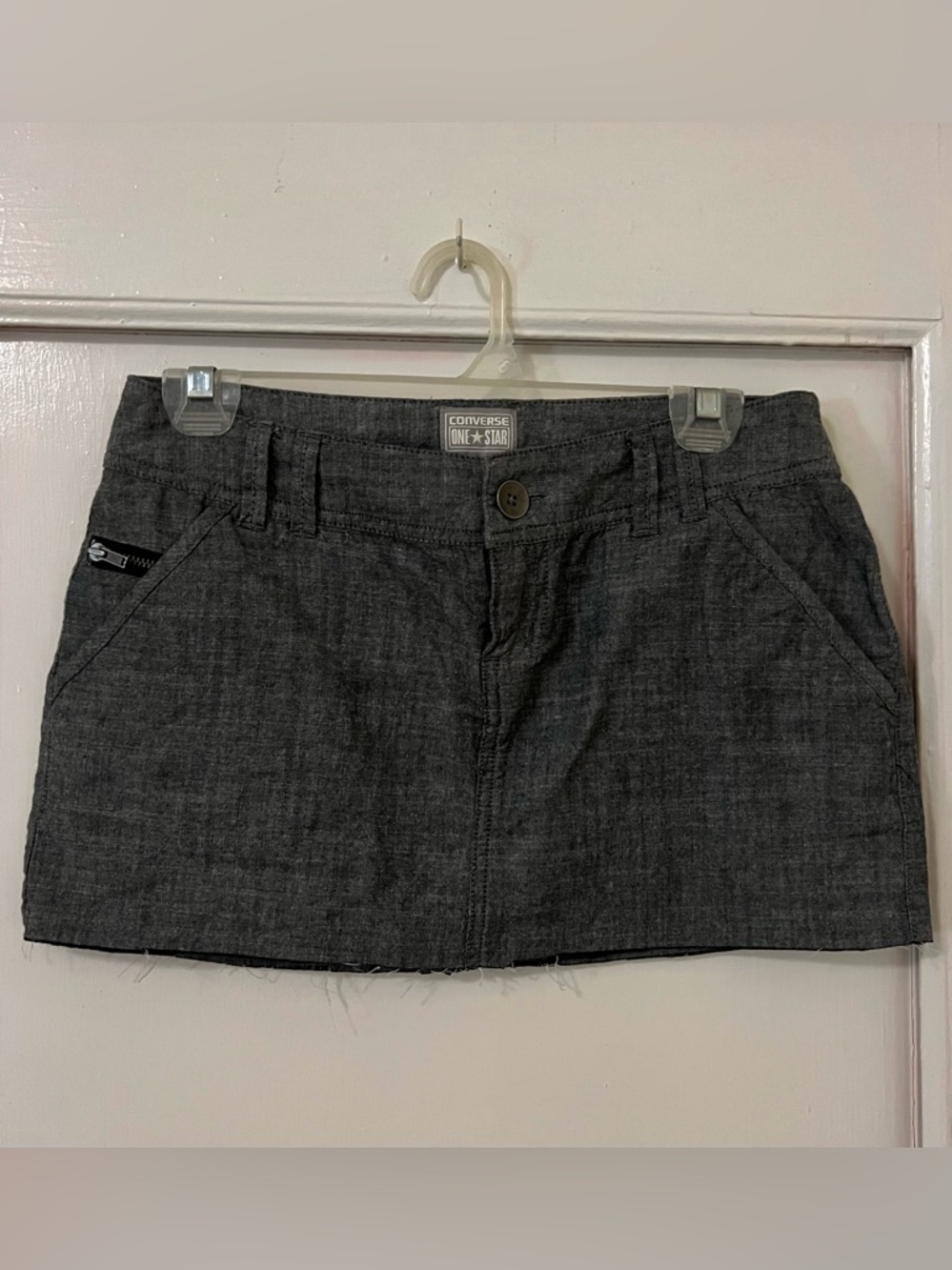 Converse Micro Mini Skirt One Star Cargo Ultra Short 100% Cotton Y2K Vintage